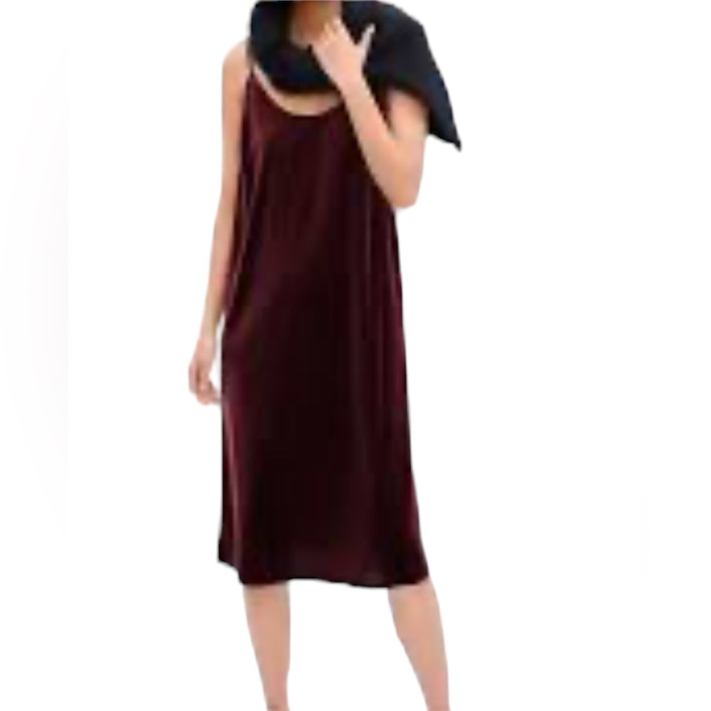 GAP Women’s Velvet Cami Cherry Oak Midi Dress Size:S